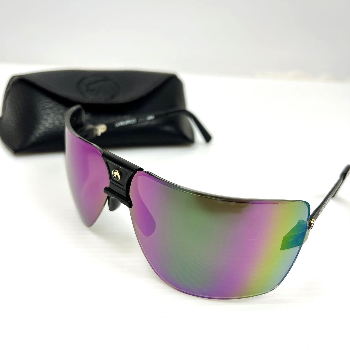 GARGOYLES Classic Vintage 1980s Terminator Sunglasses Magenta Green Mirror Lens