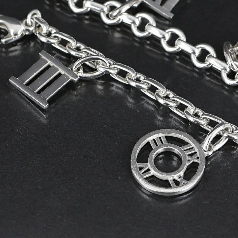 Tiffany & Co Sterling Silver 925 Atlas Donut Chain Link Charm Bracelet L 16.5cm