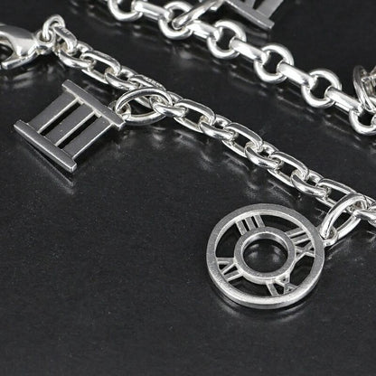 Tiffany & Co Sterling Silver 925 Atlas Donut Chain Link Charm Bracelet L 16.5cm
