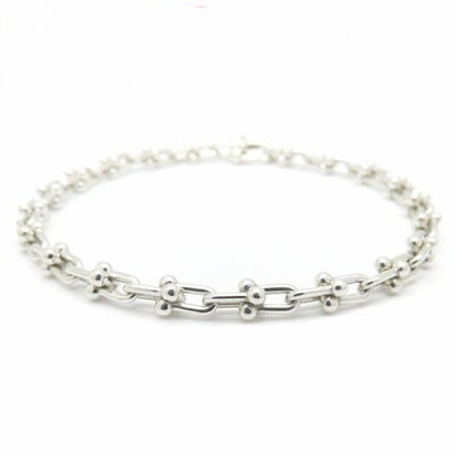 Tiffany & Co Silver 925 HardWear Micro Link Chain Bracelet L 16cm 6.3in Auth