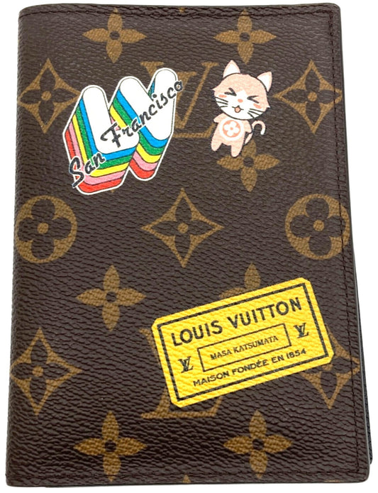Louis Vuitton Monogram Couverture Passeport NM Passport Cover Brown France Auth