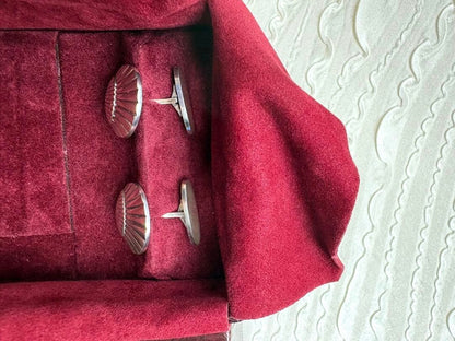 Georg Jensen Shell Cufflinks Sterling Silver 925S Denmark Mens Box Vintage
