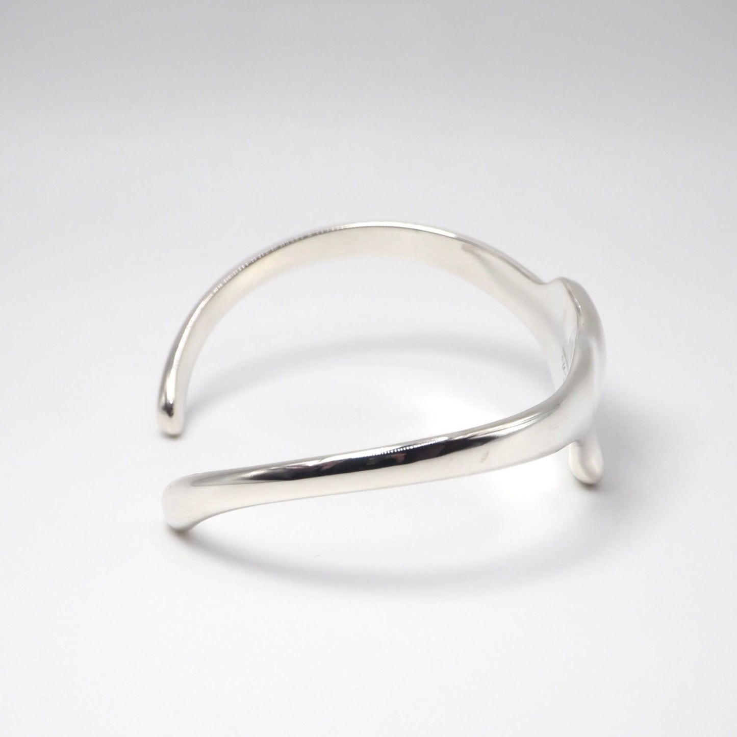 Tiffany & Co Sterling Silver 925  Full Heart Cuff Bracelet Elsa Peretti 6.7in