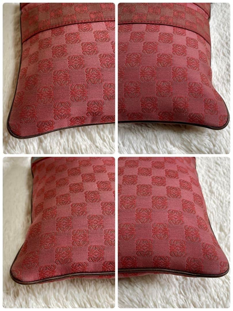 Loewe Repeat Anagram Shoulder Bag Canvas Leather Red Used From Japan