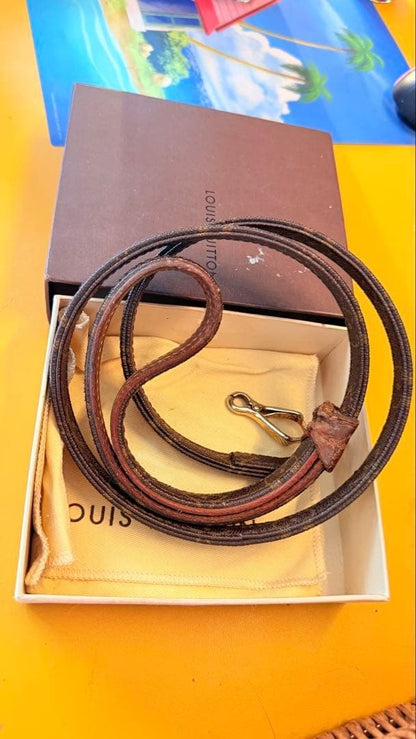 Louis Vuitton Monogram Pet Leash Lesse Baxter MM M58056 Dog Leather 110cm 43.3in