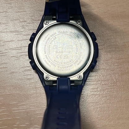 CASIO BABY-G G-MS MSG-W600 Radio Solar Womens Watch Navy Silver Bezel Working
