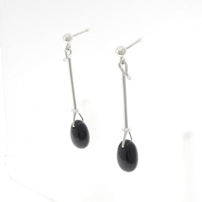 Georg Jensen Sterling Silver 925 Onyx Quartz Dew Drop Dangle Earrings