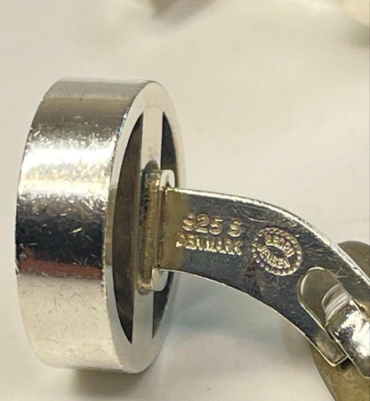 George Jensen # 91 Sterling Silver 925 Cufflinks Japan Used Vintage