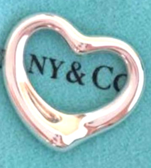 Tiffany & Co Open Heart Pendant Top Only Silver 925 22mm x 20mm Authentic Used