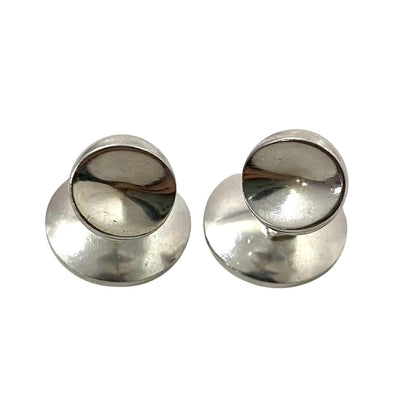 Georg Jensen Cufflinks Sterling Silver 925 Round Circle Design Men Vintage