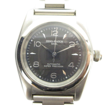 Zeno Watch Basel Automatic Black Dial Silver SS Watch 30 mm 1.18" Band 1.5 cm