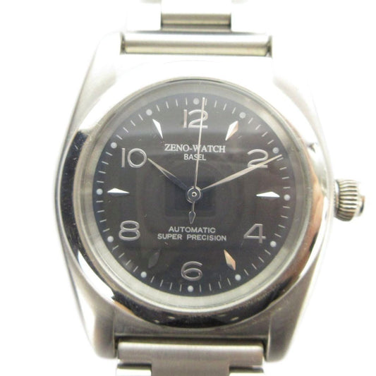 Zeno Watch Basel Automatic Black Dial Silver SS Watch 30 mm 1.18" Band 1.5 cm