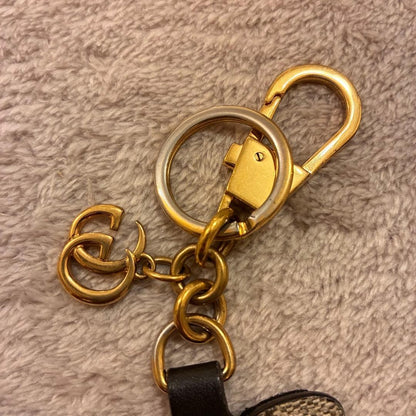 Gucci GG Bee Embroidered Keychain Bag Charm Key Holder