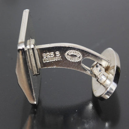 Georg Jensen Cufflinks Square Sterling Silver SV925 Men's 6543A Denmark Used