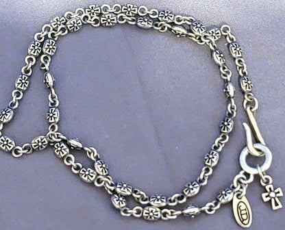 Justin Davis Tiny Cross Chain Necklace 40cm15.7in Sterling Silver 925 Used JAPAN