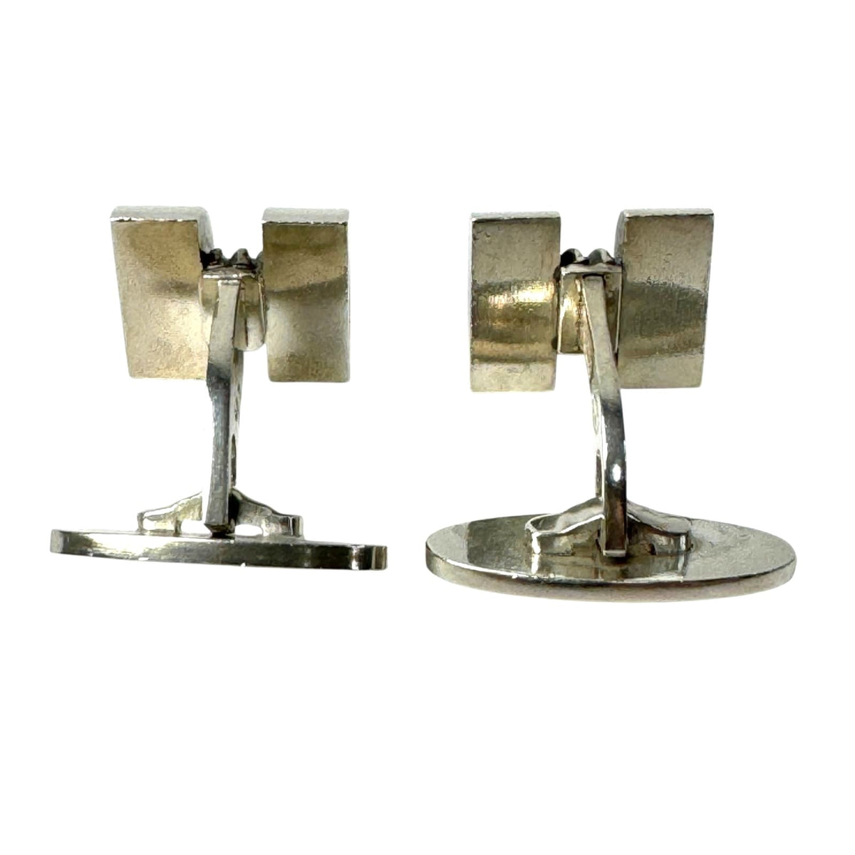 Georg Jensen Cufflinks Sterling Silver 925 Mens Vintage Oval Denmark 20x23mm