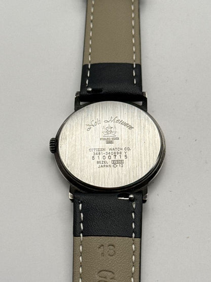 Citizen Club La Mer 3481-340698 925 Silver Quartz Watch Ivory Dial 32.8 mm VTG
