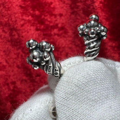 Georg Jensen # 363 Sterling Silver 925 Seashell Earrings Excellent