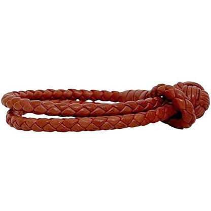 Bottega Veneta Authentic Intrecciato Red Leather Bracelet 15.5 cm 6.1" Silver