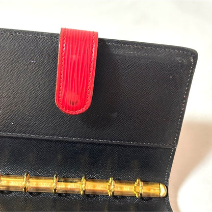 Louis Vuitton Epi Agenda R20047 Notebook Cover Red Leather PM 6-Ring Binder