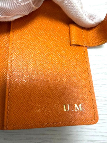 LOUIS VUITTON Epi Leather Agenda Cover Orange 6-Ring Notebook Planner Spain PM