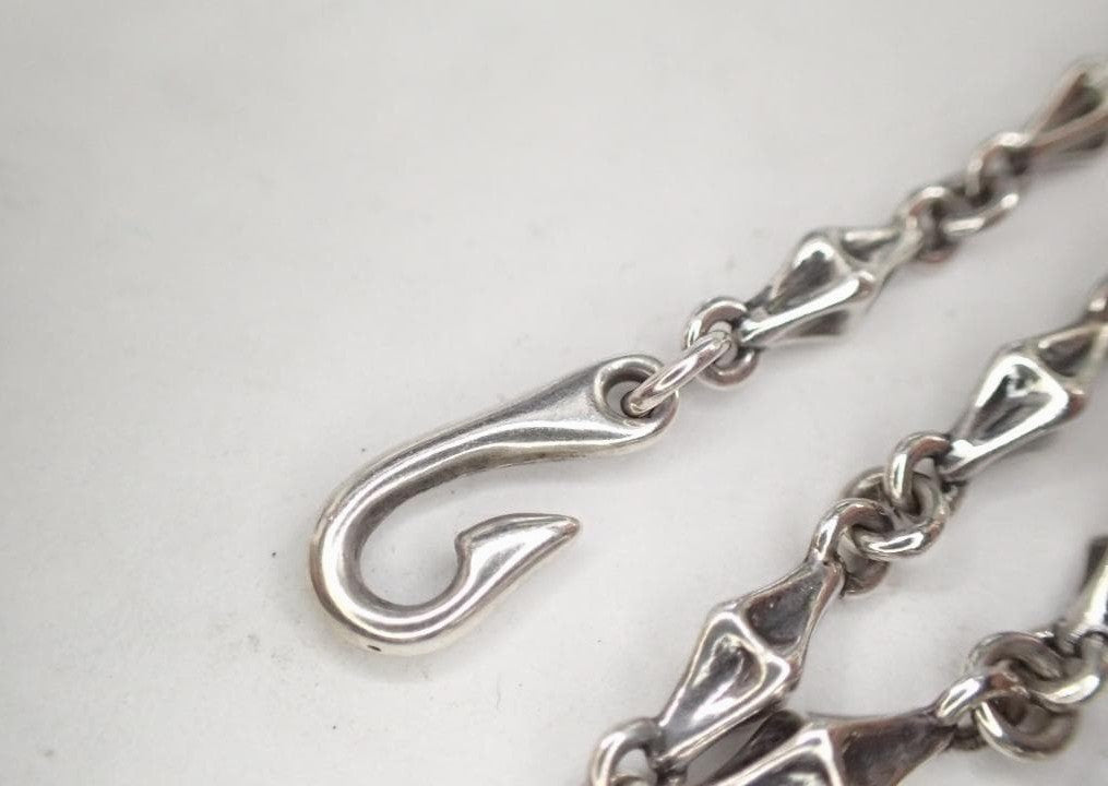 Bloody Mary Tiny Bone Chain Necklace Silver 925 50cm 19.7" Used 24.9ｇ Hook