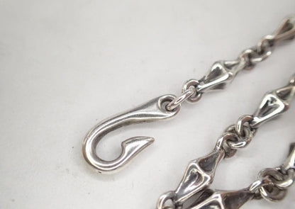 Bloody Mary Tiny Bone Chain Necklace Silver 925 50cm 19.7" Used 24.9ｇ Hook