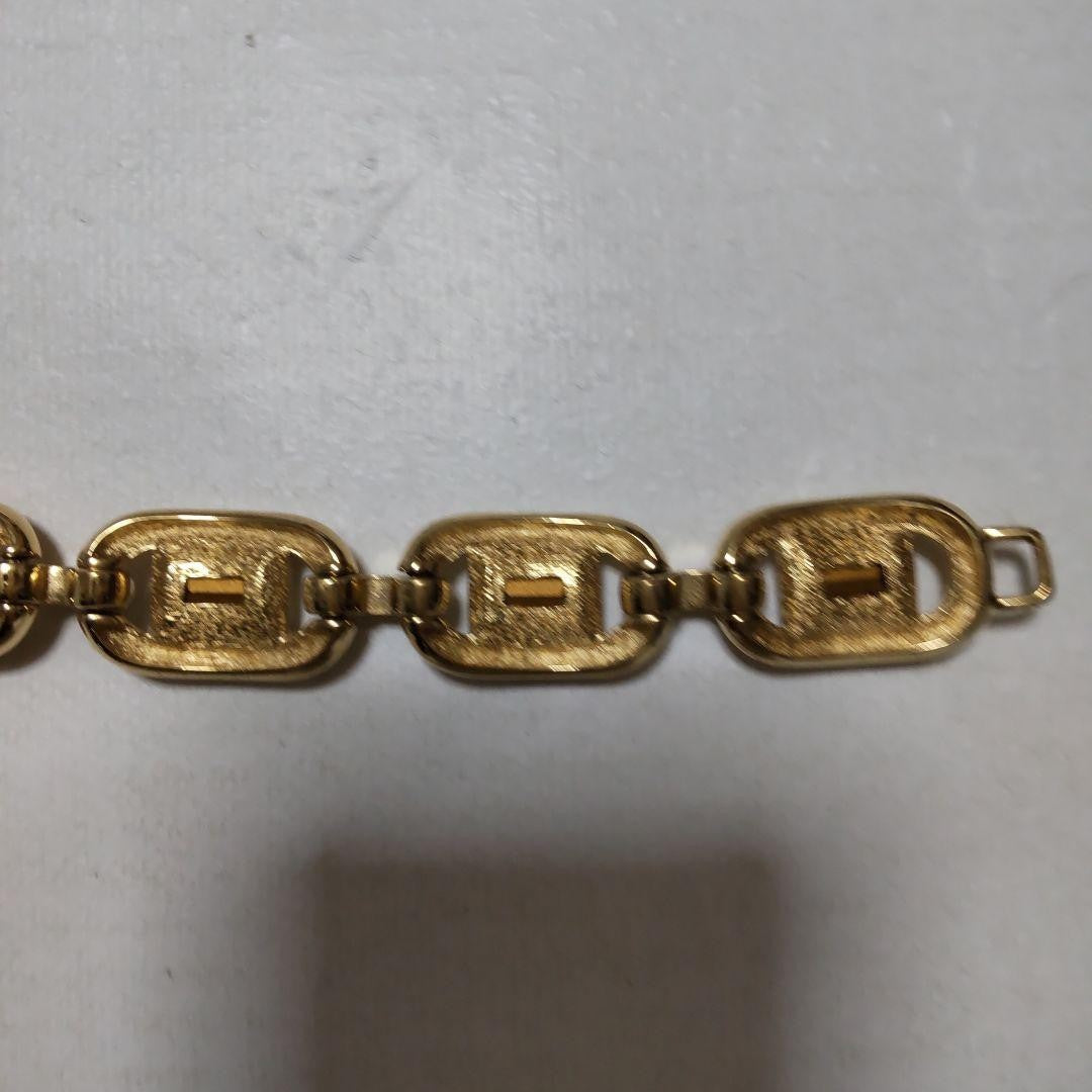 Christian Dior Vintage Crystal Bracelet Gold Plated Authentic From Japan