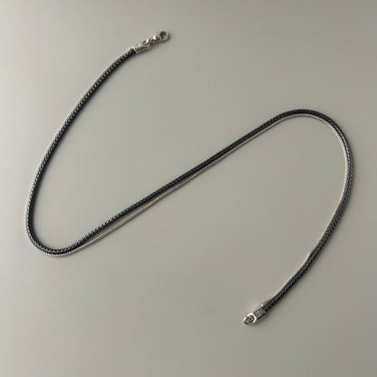 Georg Jensen Sterling Silver 925 Double Chain Necklace L 45.5cm 18in