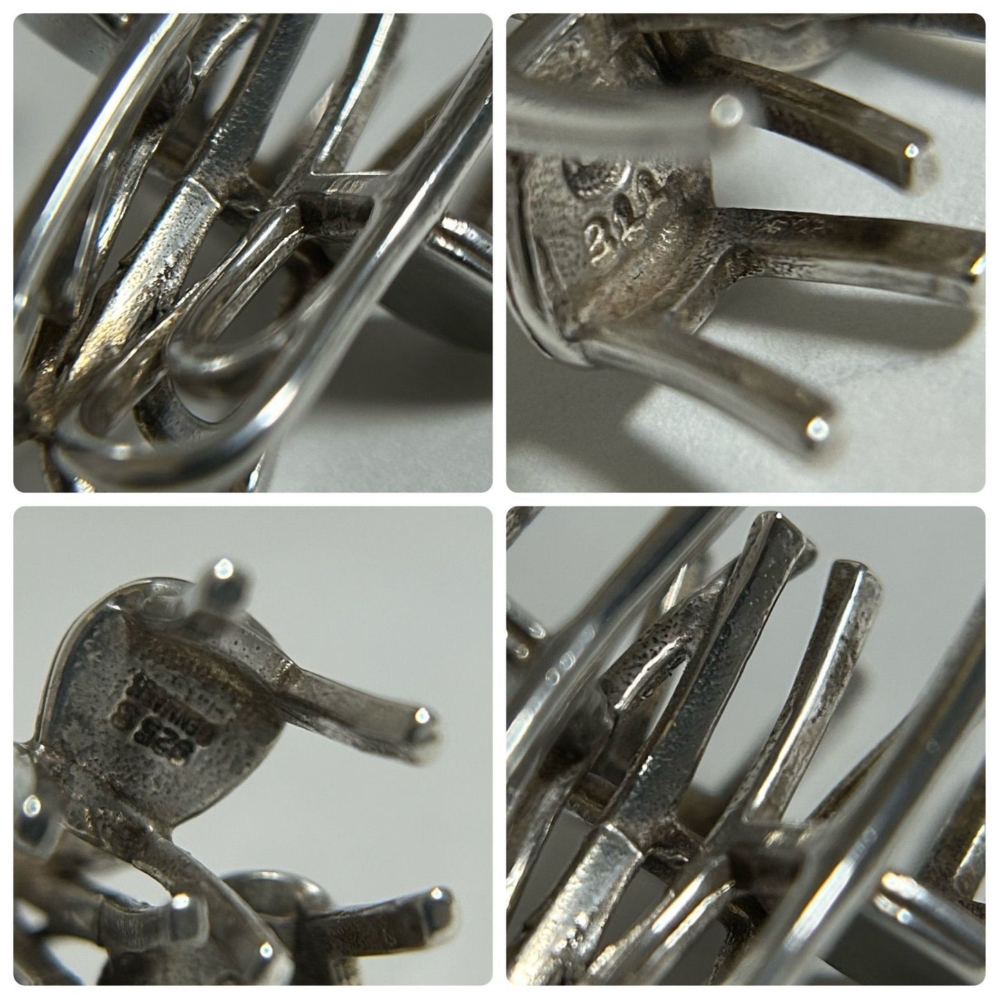 Vintage Georg Jensen # 211 Silver 925 Sunshine & Night Chair Pendant Top Charm