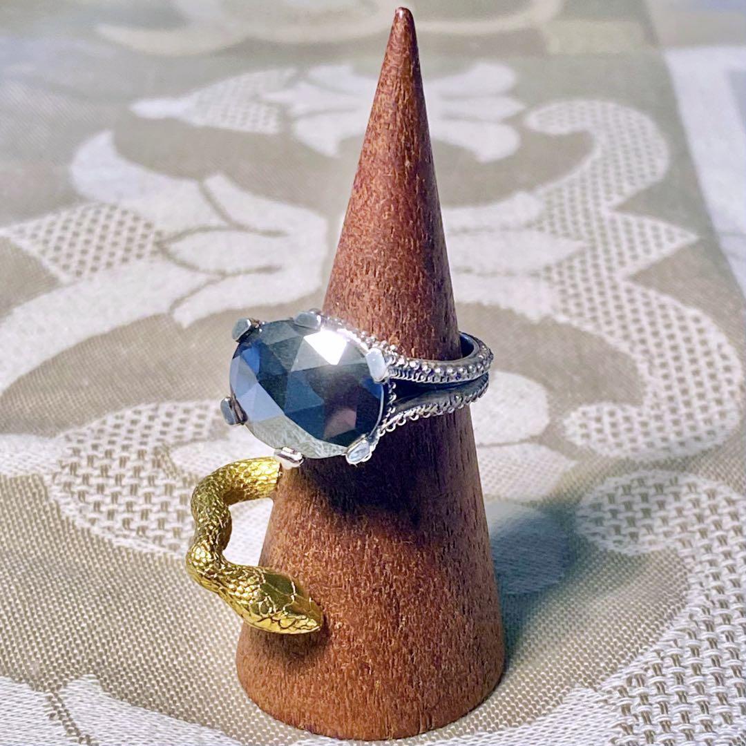 Stephen Dweck Sterling Silver 925 Facet Hematite Ring Size 48.5 US 4.75 Mint
