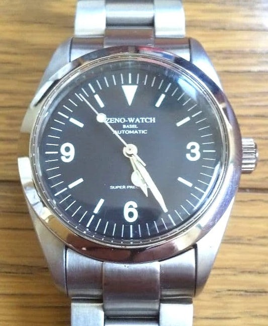 ZENO-WATCH BASEL ZN-001 Military Automatic Watch Black Dial Stainless Steel Swis