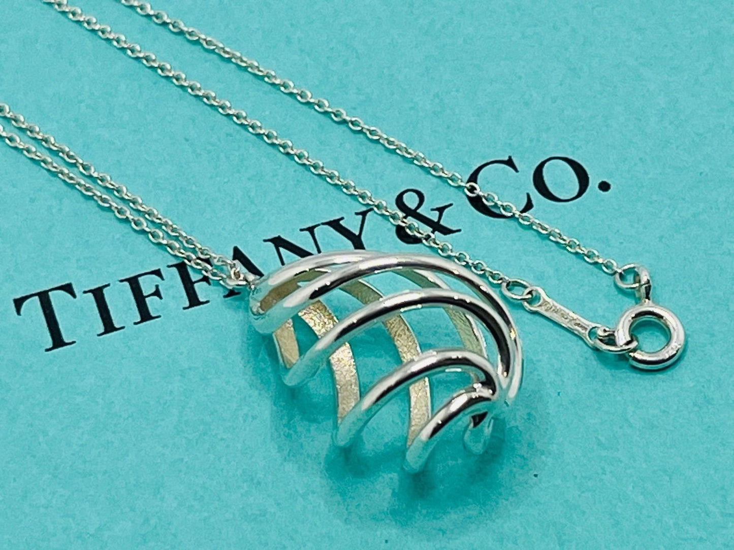 Tiffany & Co Sterling Silver 925 Venice Luce Drop Pendant Necklace Used Japan