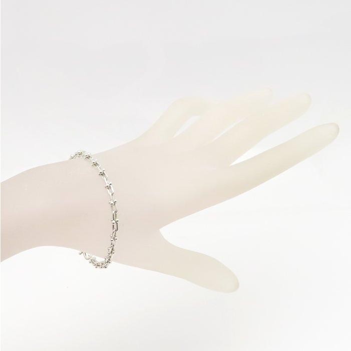 Tiffany & Co Silver 925 HardWear Micro Link Chain Bracelet L 16cm 6.3in Auth