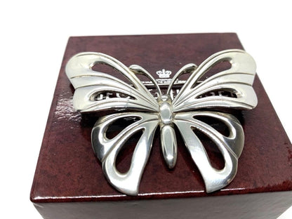 Vintage Georg Jensen # 563 Sterling Silver 925 Butterfly Brooch Excellent