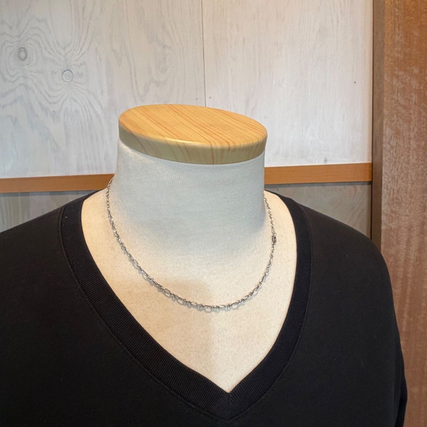 Georg Jensen Sterling Silver 925 Figaro Chain Necklace L 45.5cm 18in Excellent