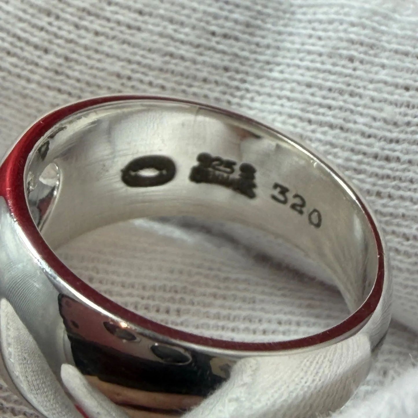 Georg Jensen # 320 Sterling Silver 925 Heart Ring Size 51.5 US 5.75 Excellent