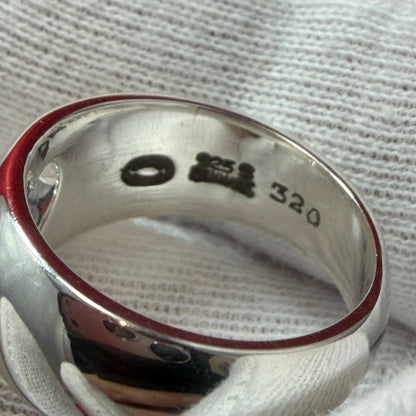 Georg Jensen # 320 Sterling Silver 925 Heart Ring Size 51.5 US 5.75 Excellent