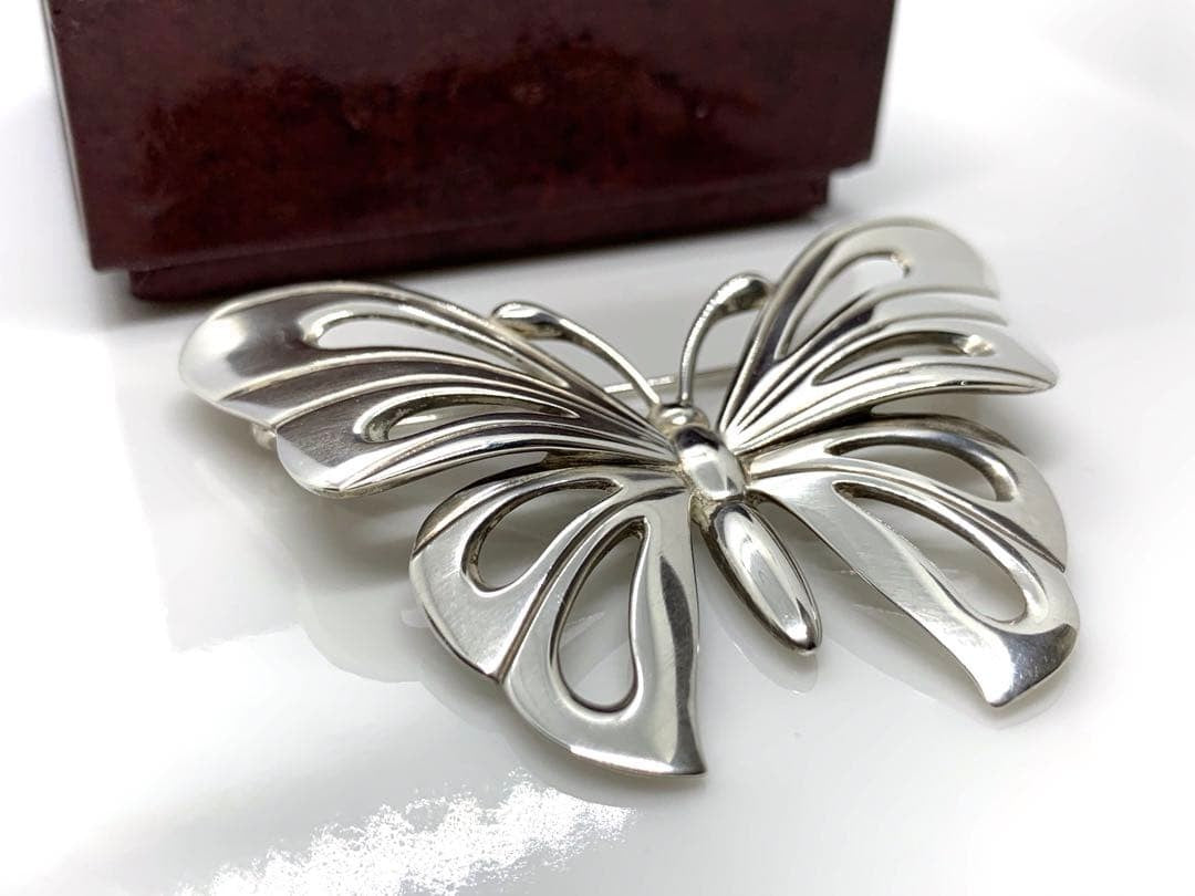 Vintage Georg Jensen # 563 Sterling Silver 925 Butterfly Brooch Excellent