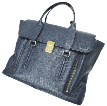 Phillip Lim Auth Pashli Medium Satchel Navy Leather 2Way Shoulder Bag 32 cm Used