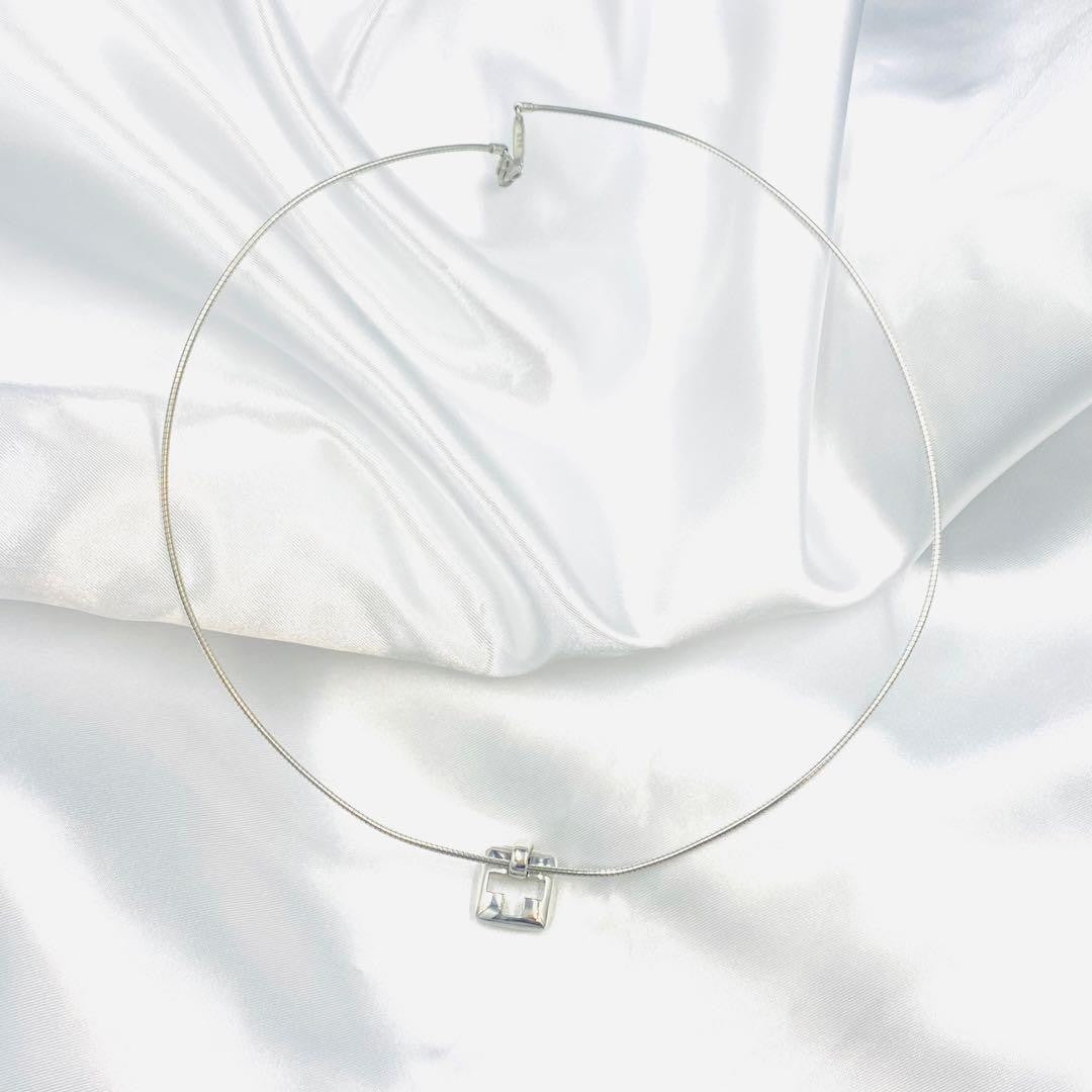 Tiffany & Co. Silver 925 Pierced Cross Choker Necklace Pendant Excellent