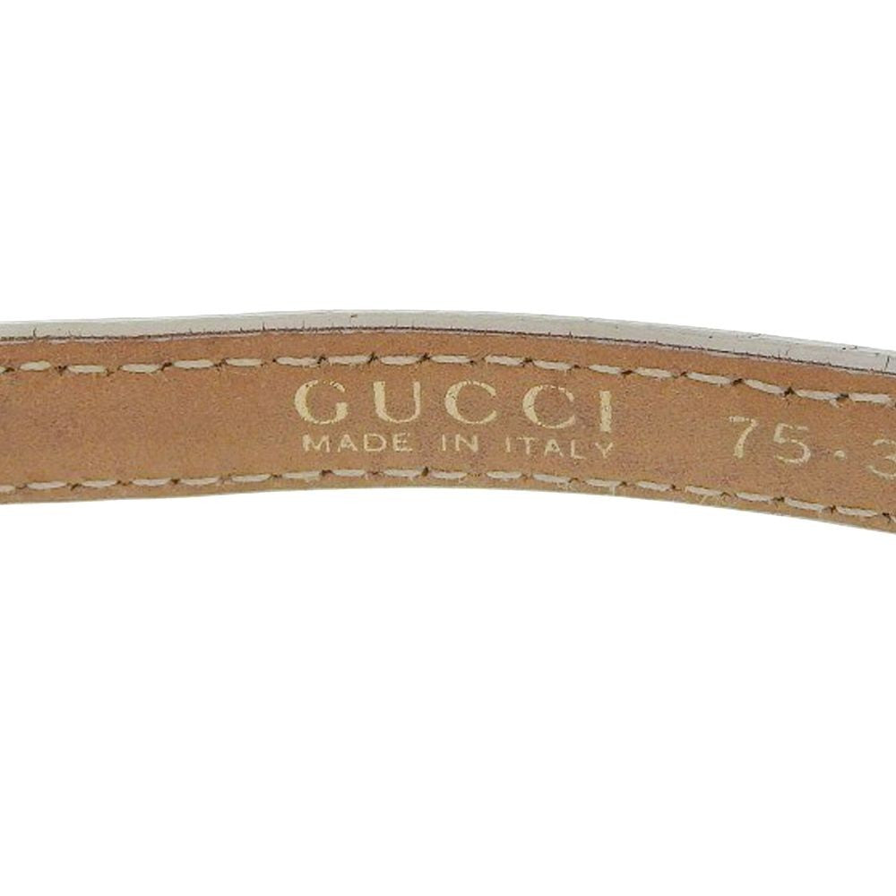 Gucci Beige Leather Gold Hardware Narrow Belt Size 75 30 91cm 35.8in Tom Ford