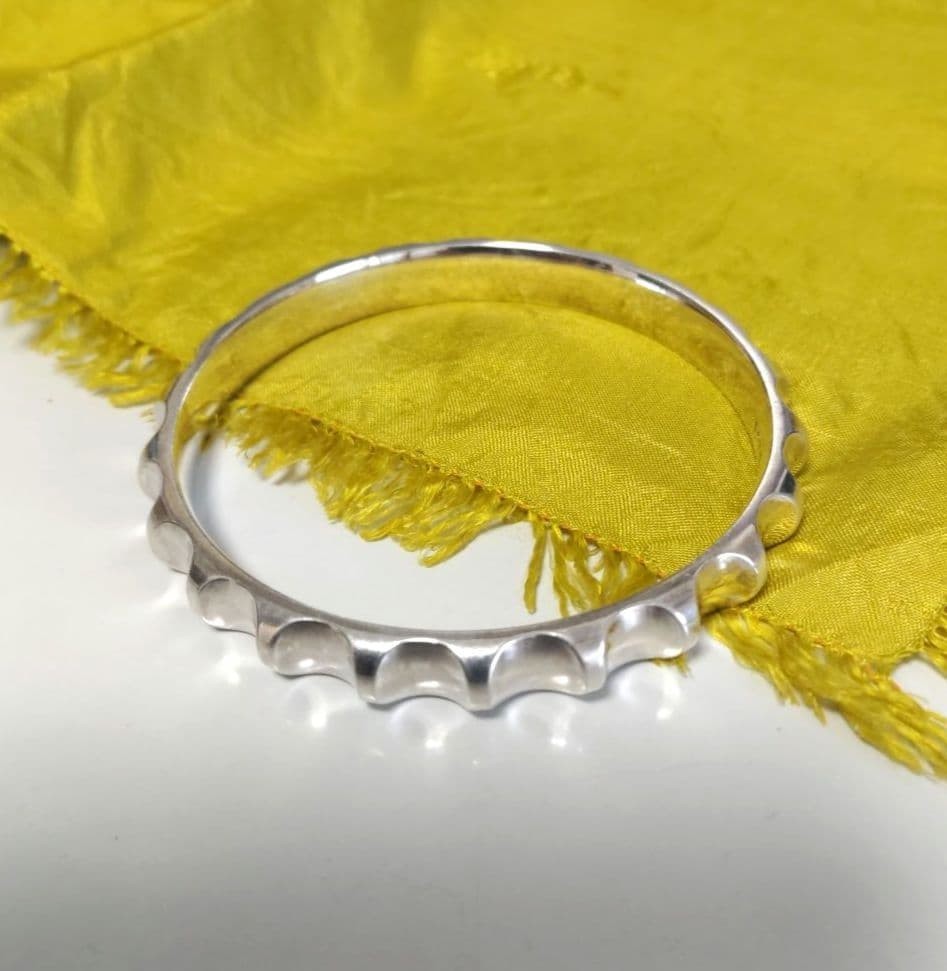 Vintage Rare Georg Jensen # 160 Sterling Silver 925 Bangle Bracelet Nanna Ditzel