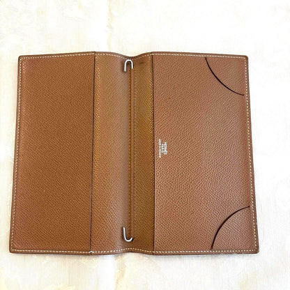 HERMES Agenda Cover Notebook Cover Camel Epsom Leather Made in France Vintage