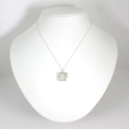 Tiffany & Co Sterling Silver 925 1837 Square Spinner Necklace L 40cm Excellent