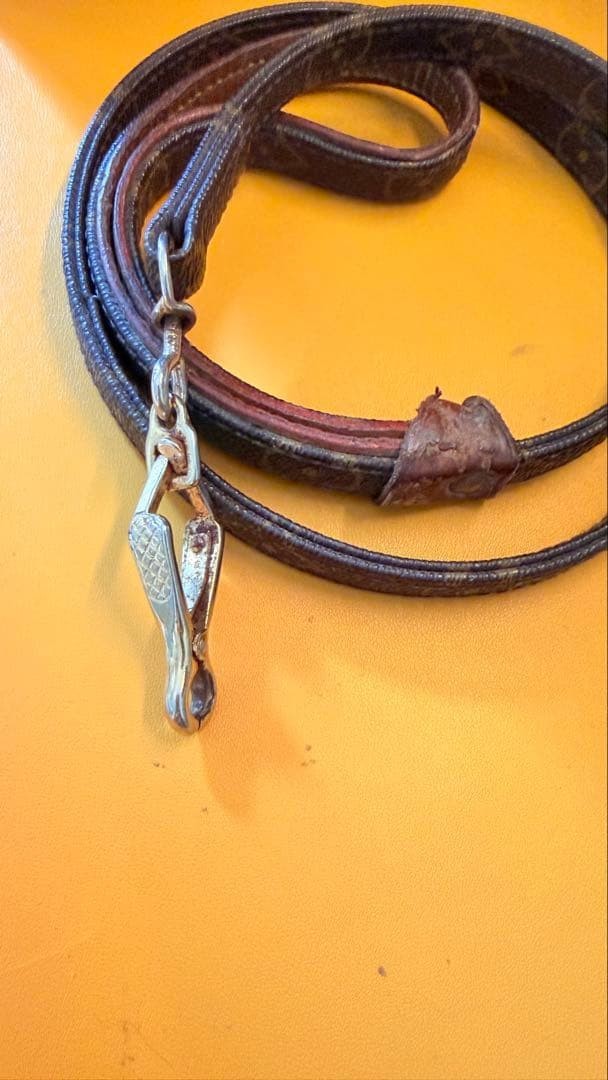 Louis Vuitton Monogram Pet Leash Lesse Baxter MM M58056 Dog Leather 110cm 43.3in