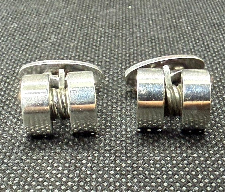 Georg Jensen Cufflinks Model 67 Sterling Silver 925 Men's Vintage Denmark Design