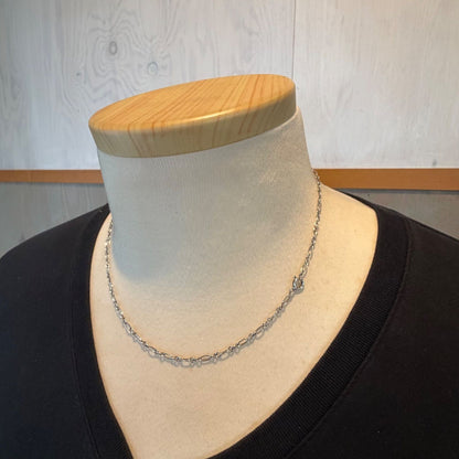 Georg Jensen Sterling Silver 925 Figaro Chain Necklace L 45.5cm 18in Excellent