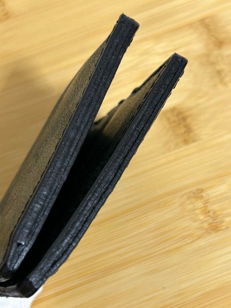HERZ Alaska Leather Bifold Wallet Black Waxed Handmade Japan Limited Used