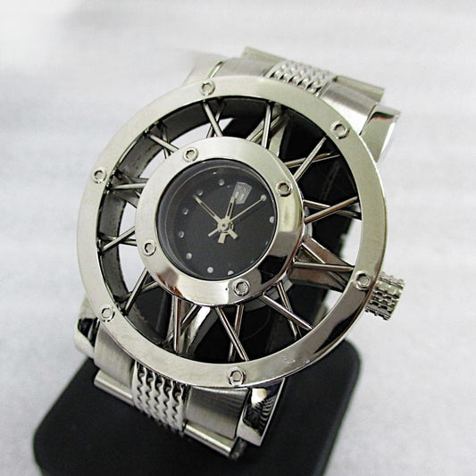 MINI Cooper Stainless Steel Wheel Analog Quartz Watch Battery Replaced Rare